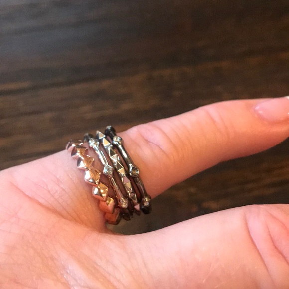 4 Stackable, multi-tone rings by Stella & Dot - Picture 5 of 6